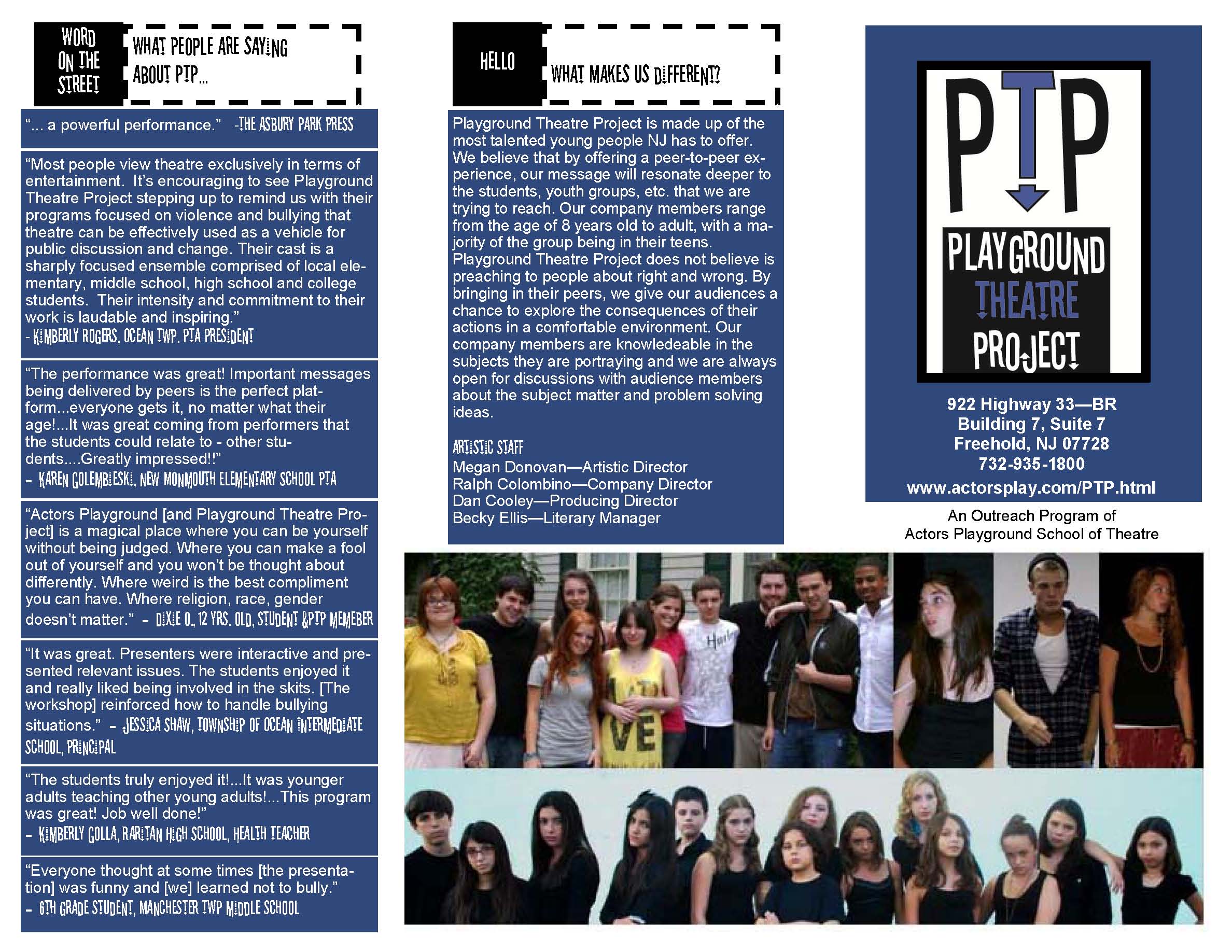 PTP Brochure Outside