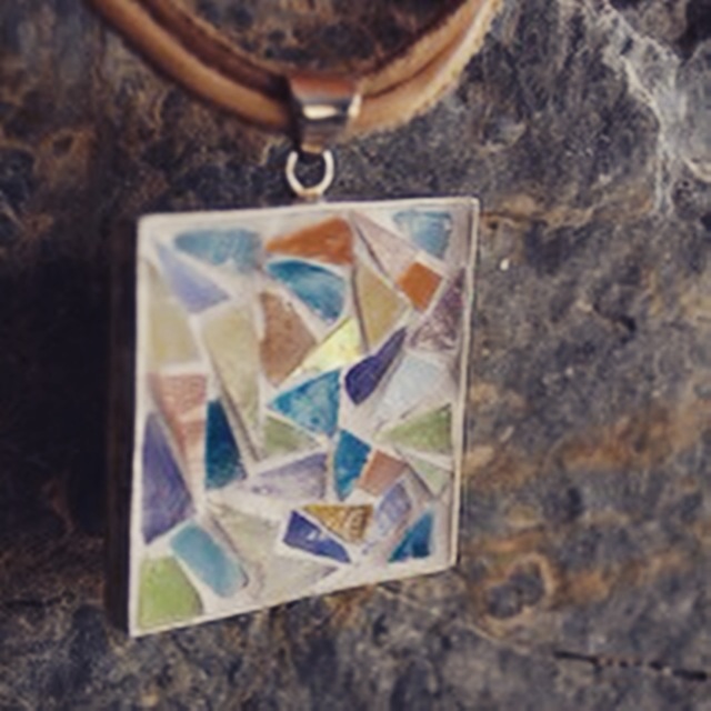 mosaic pendant with triangles, 2015