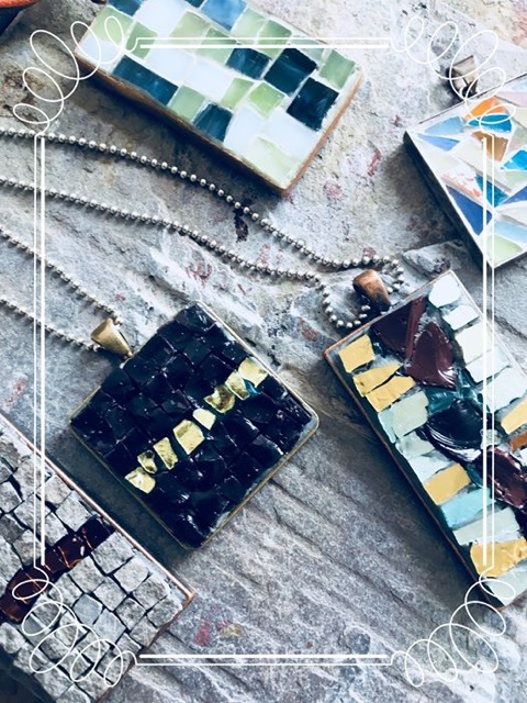 mosaic pendants, 2018