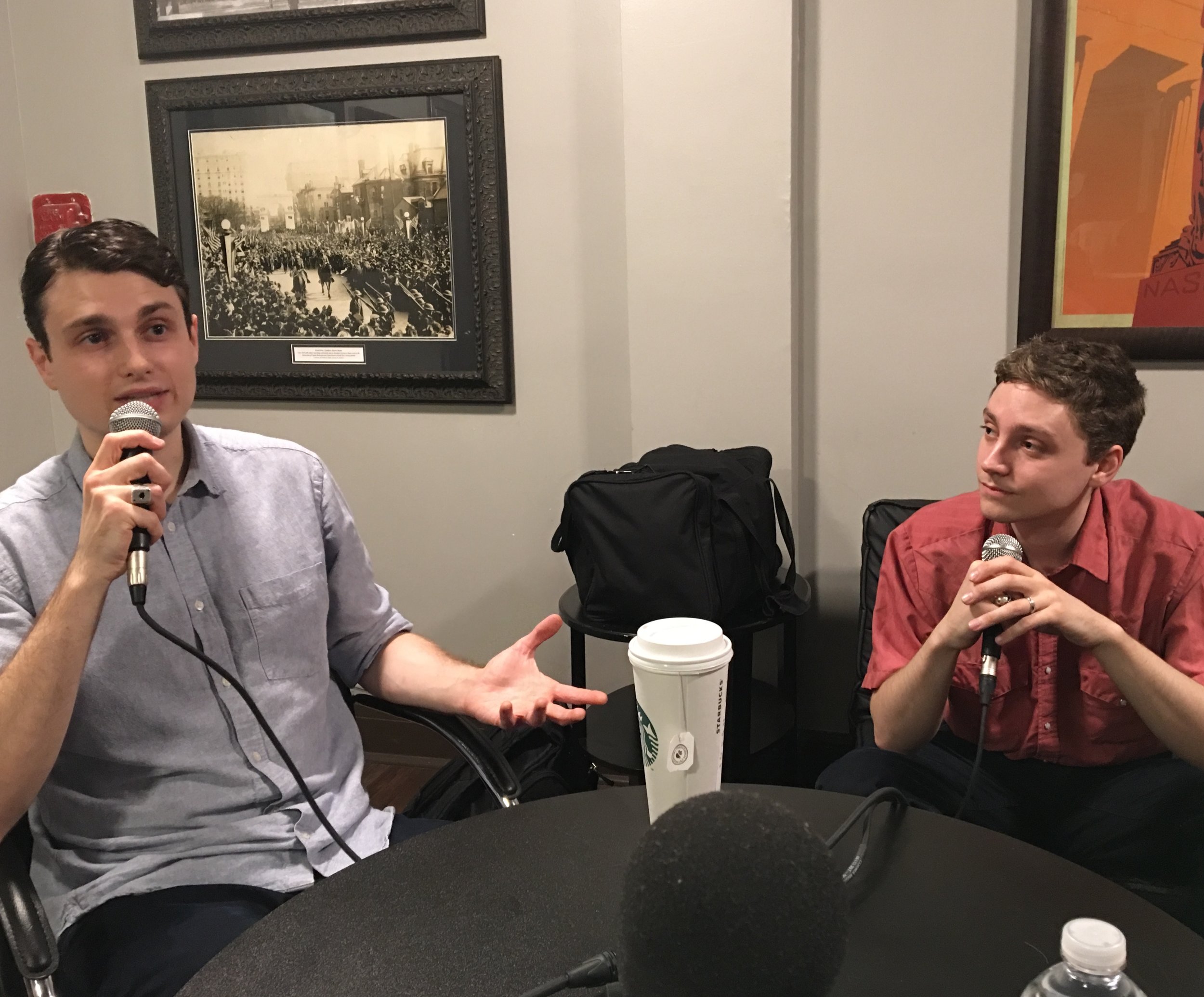 Henry (left) and Rupert (right) Ruen backstage at War Memorial Stadium in Nashville, TN