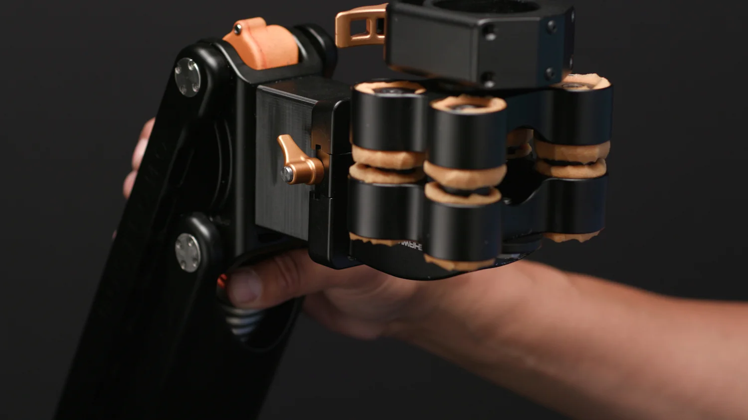 Spatial damper prototype shown in inverted position.