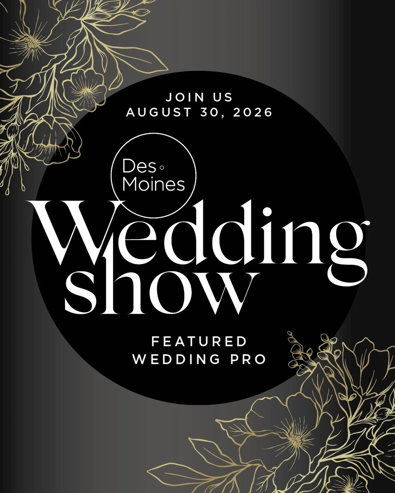 Join me and an incredible lineup of wedding vendors at the Des Moines Wedding Show on Sunday, August 30!

⏱️11am&ndash;3pm
📍The Scottish Rite Consistory, Downtown

🎟️For tickets and more info:
desmoinesweddingshow.com

Don&rsquo;t miss an exclusive
