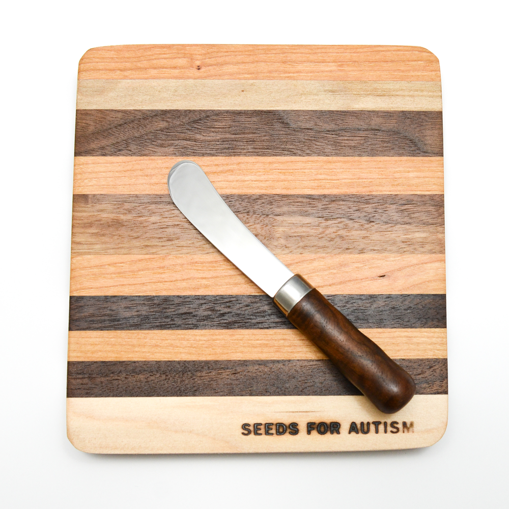 Seeds for Autism Butter Knife and Small Cutting Board Gift Set