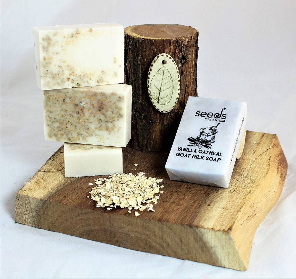 Goat Milk Soap with Honey and Oatmeal, Homemade Cold Process Soaps, goats  milk, white clay, organic oils, pressed, natural hand made oatmeal
