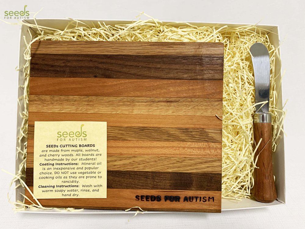 *Butter Knife and Small Cutting Board Gift Set — SEEDs for Autism