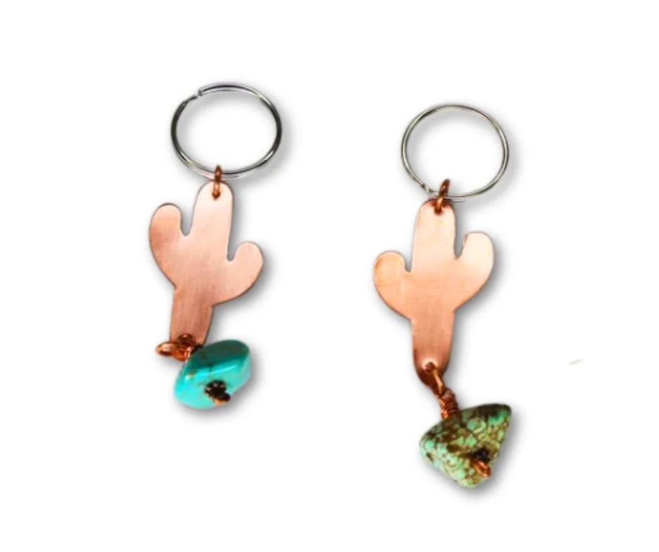 Cactus Keychain with Turquoise Bead  SEEDs for Autism