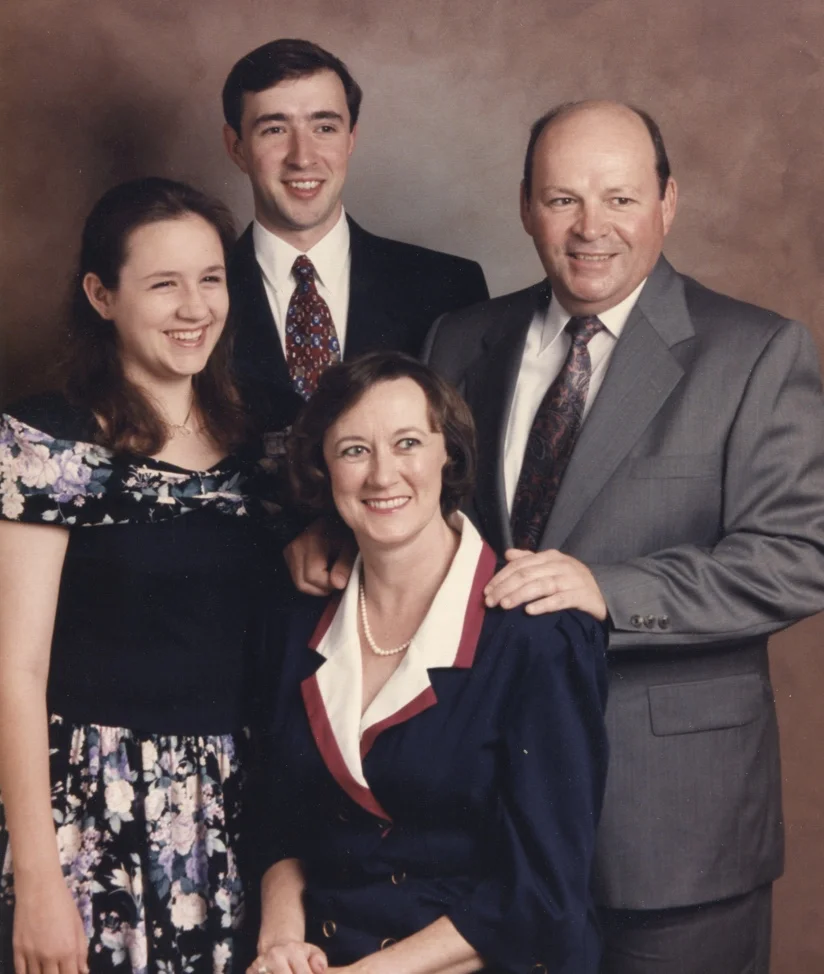 Frank Frewerd with his family, Brian, Keri and his late wife Kathy