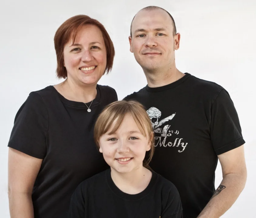 Frank's daughter, Keri, her husband, Brian, and daughter Emma.