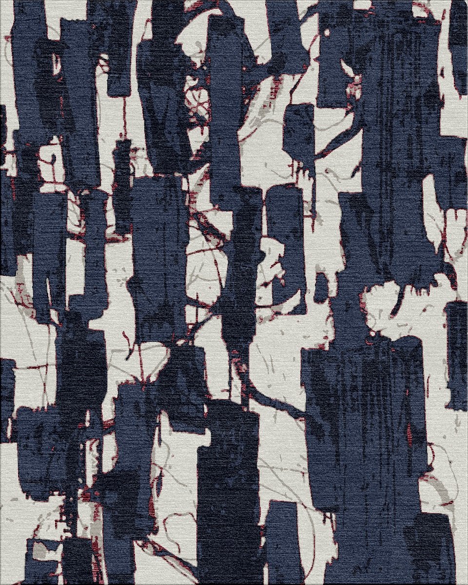 blue with red lining