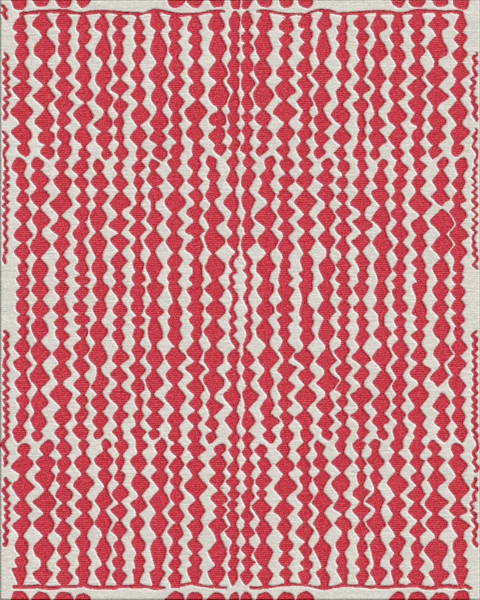 red on white