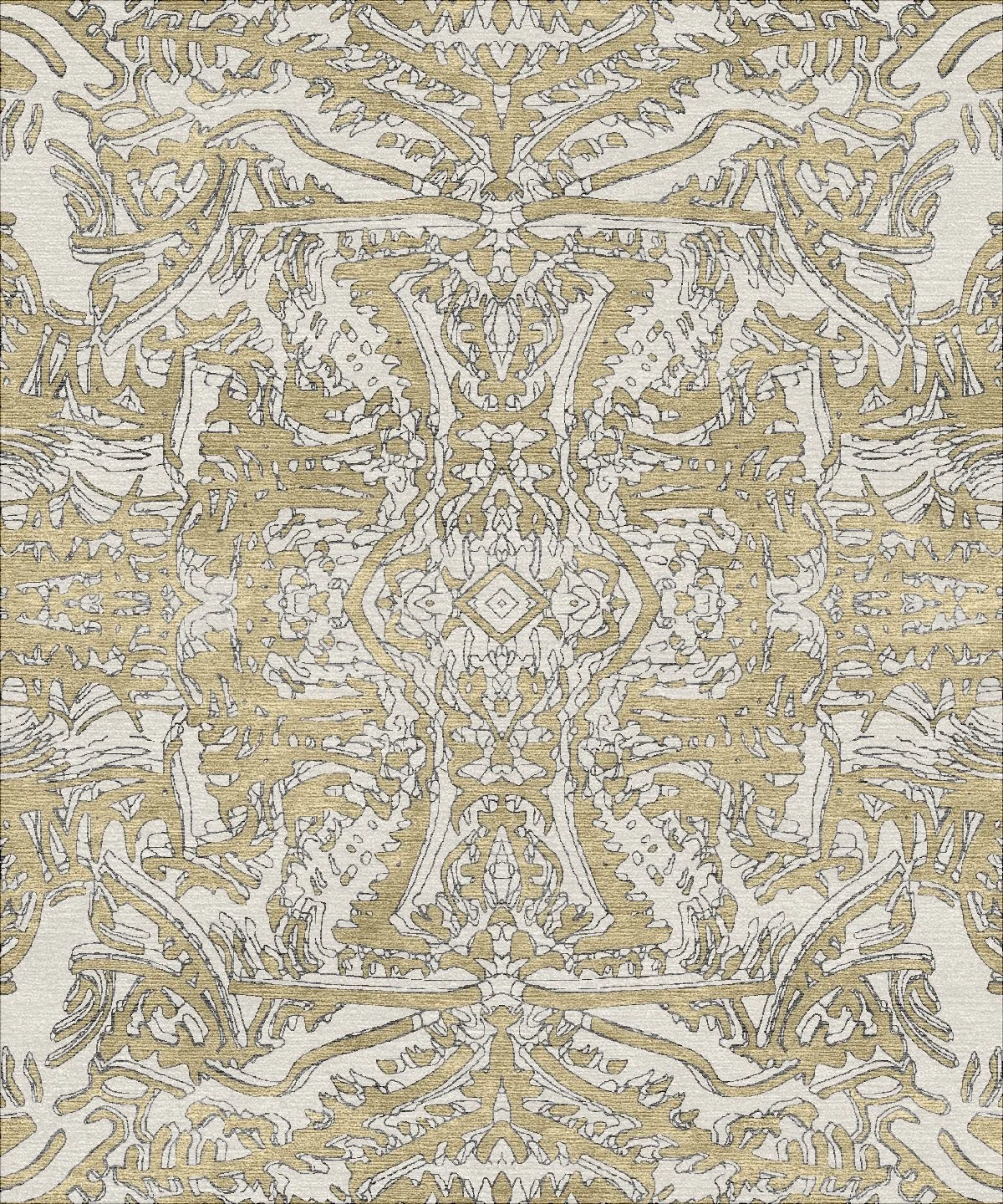 creme gold with blue outline