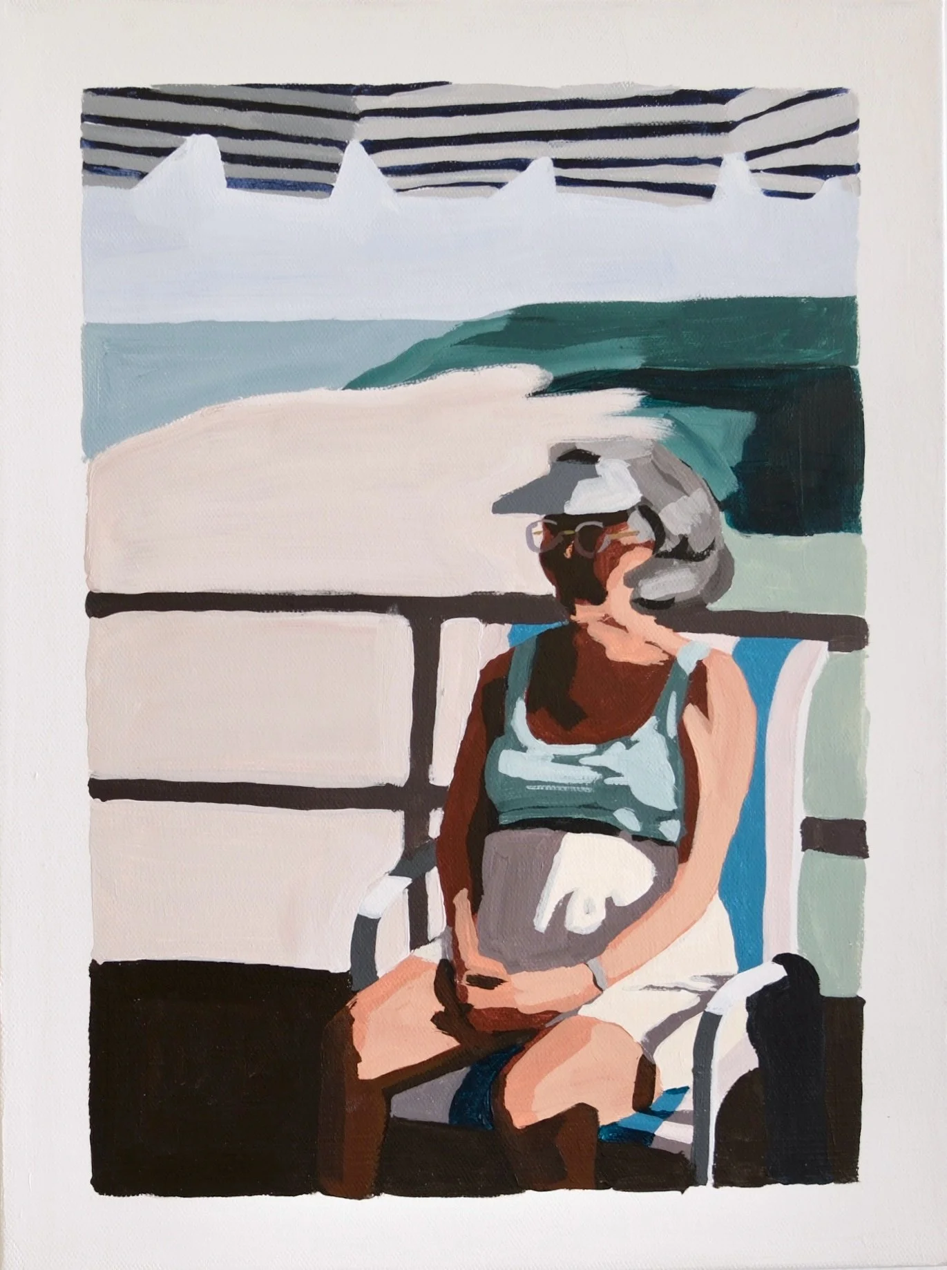 <small><i>Nothing More Than Dottie, with the Shore Behind Her</i>, 12x16 in</small>