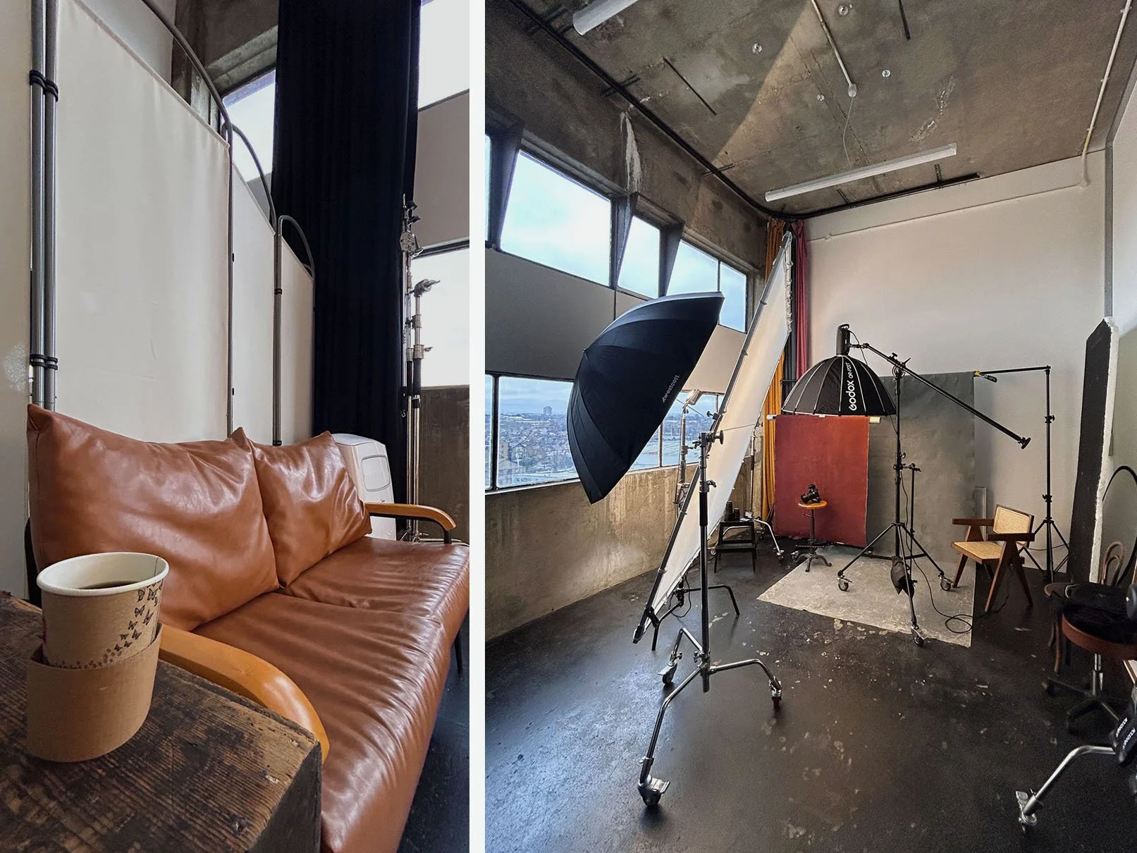 inside headshot photo studio north london