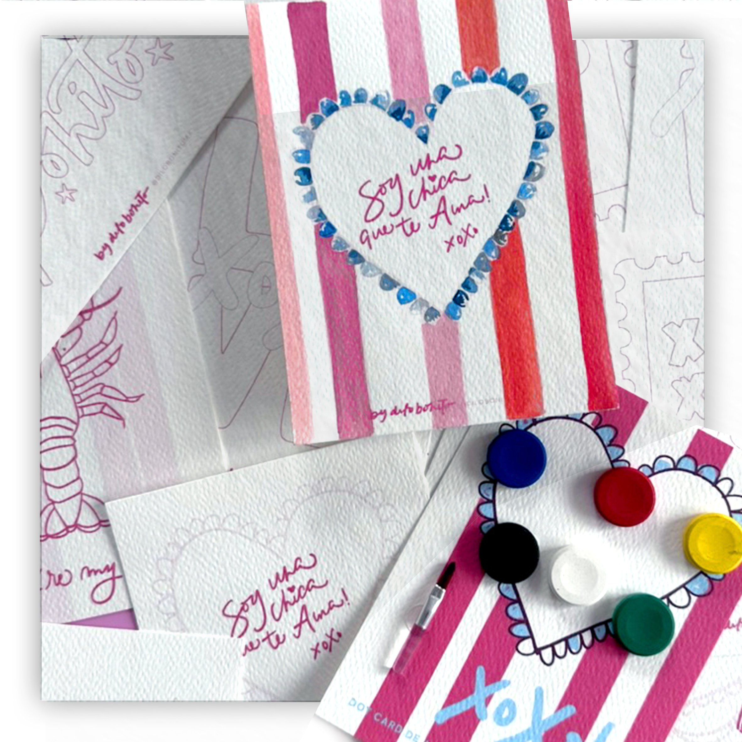 KIT | POSTALES + SET DE ACUARELAS