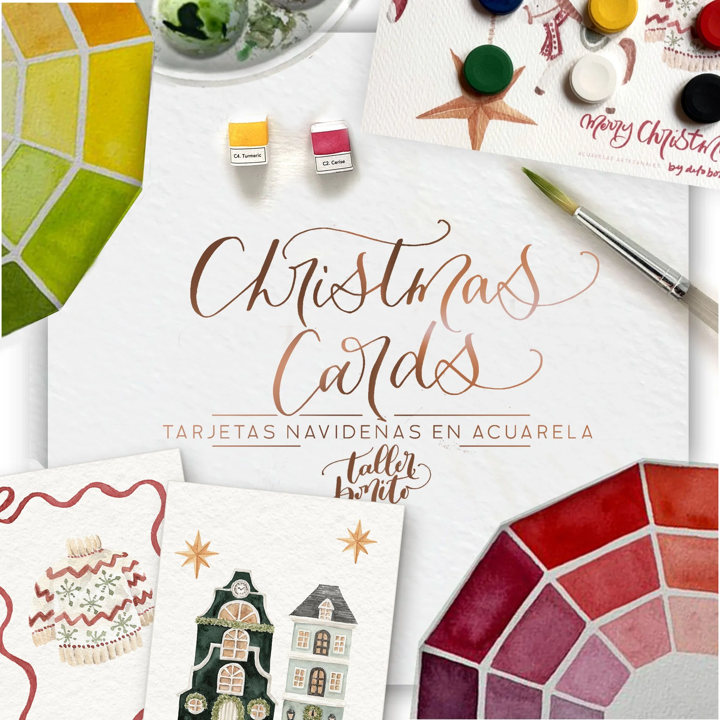 TARJETAS NAVIDEÑAS | ACUARELA BÁSICA