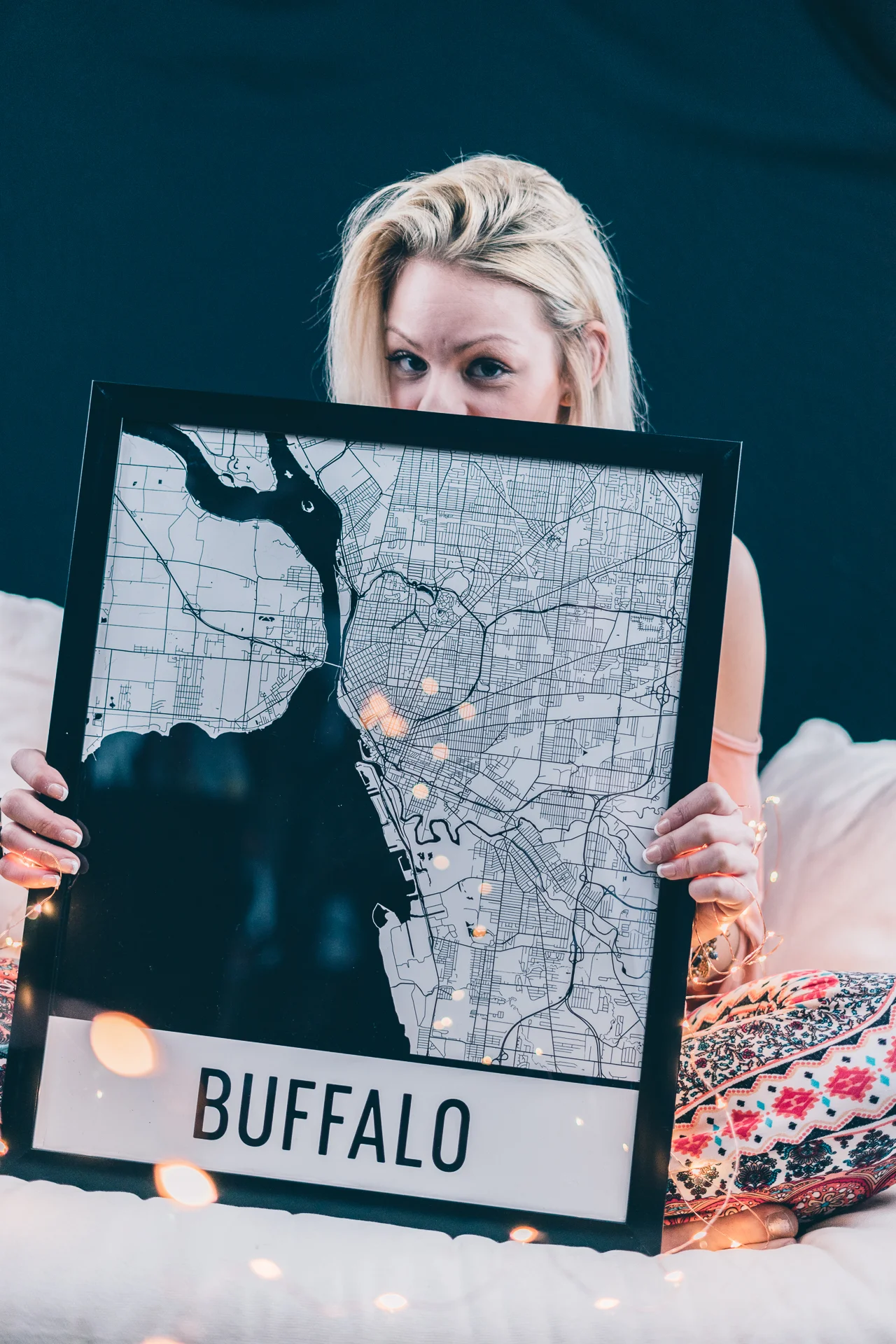 map of buffalo, maps of buffalo, buffalo art print, black and white city print, indie twenty, queen city map, queen city gypsy, fashion blog, buffalo blogger, buffalo fashion blogger, buffalo lifestyle blogger, seek axiom photography, rachel sweeney, modern map art, twinkle lights photography