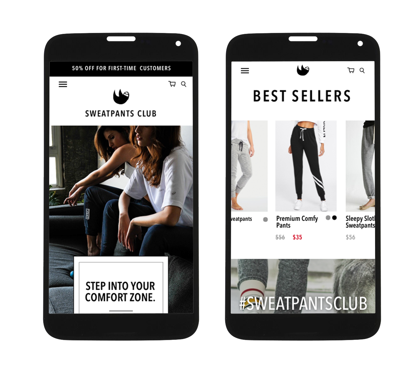 Homepage mobile details