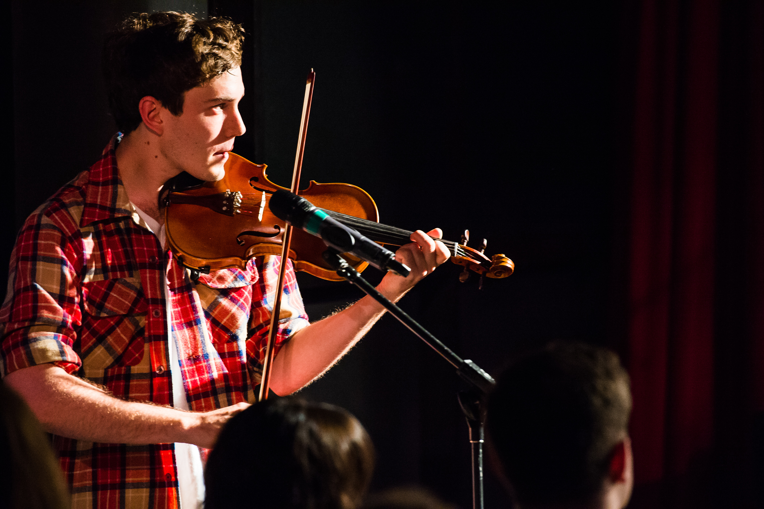 Ben on the violin in Second Man at Ars Nova