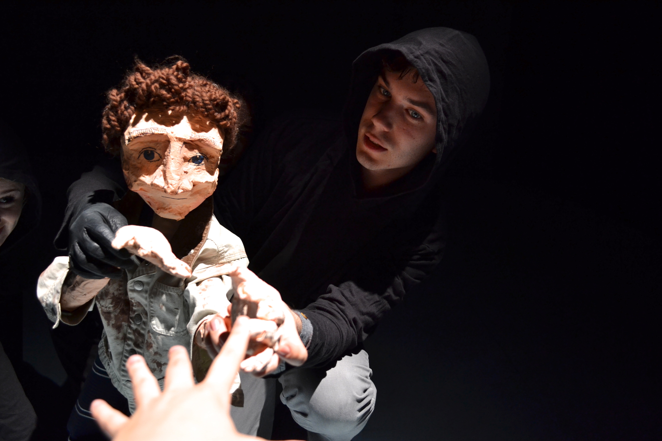 Puppeteering mini-Katurian in the Pillowman