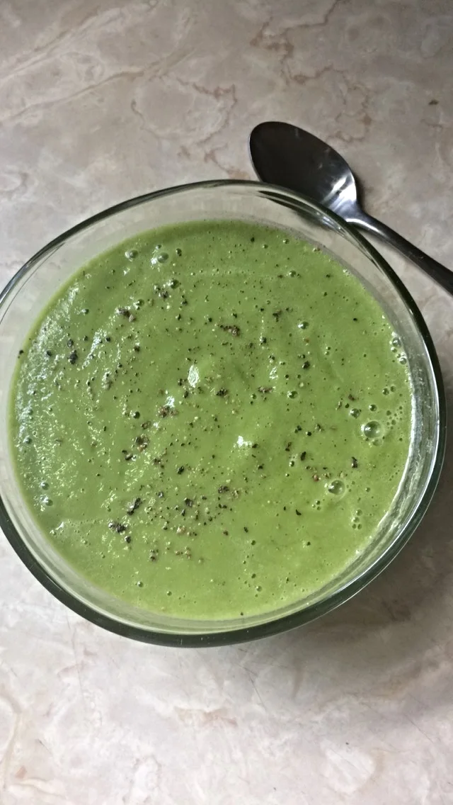 Cold Soup for a Hot Day:  Raw Cucumber Avocado Soup