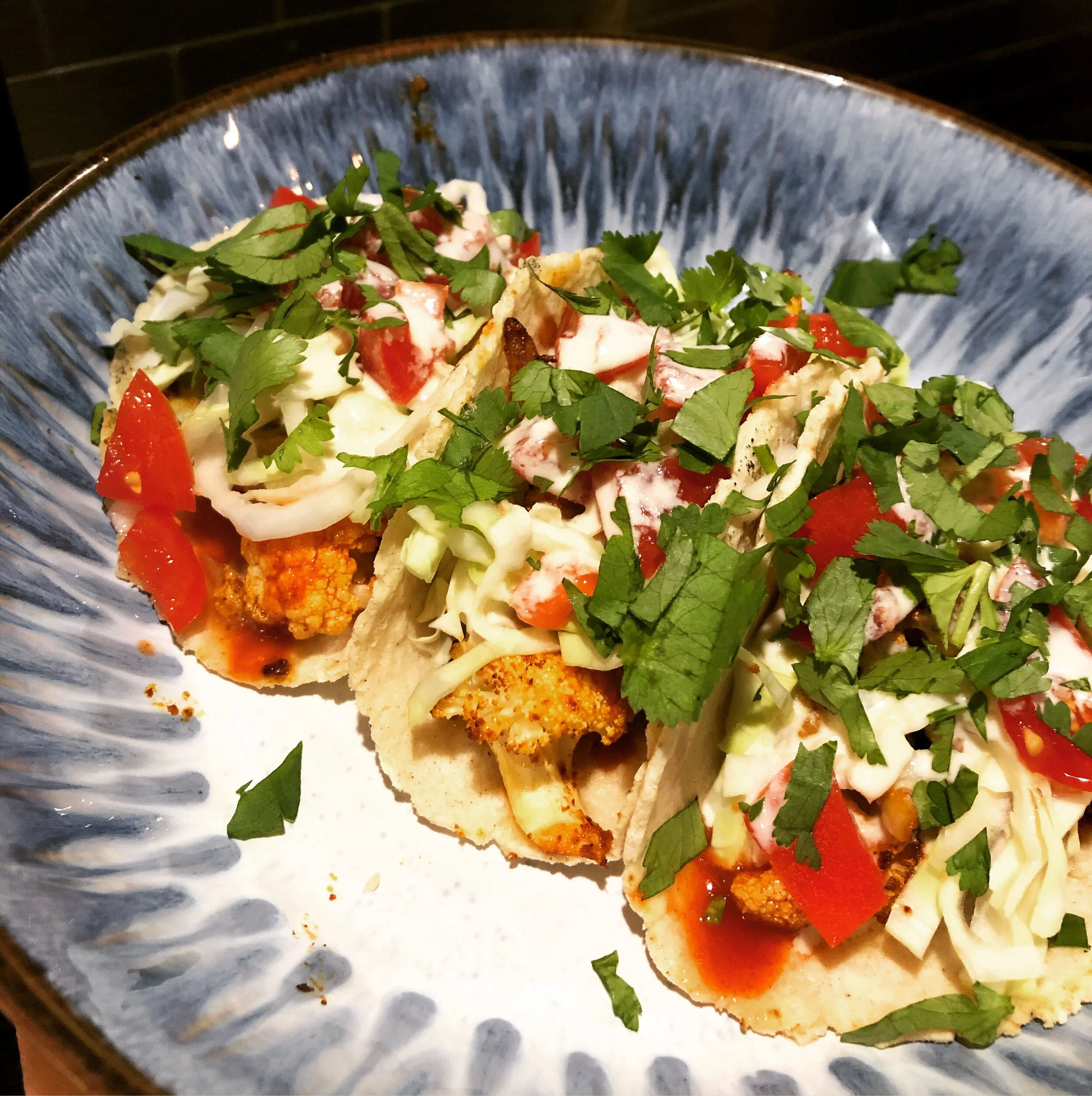 Gluten-Free Buffalo Cauliflower Tacos