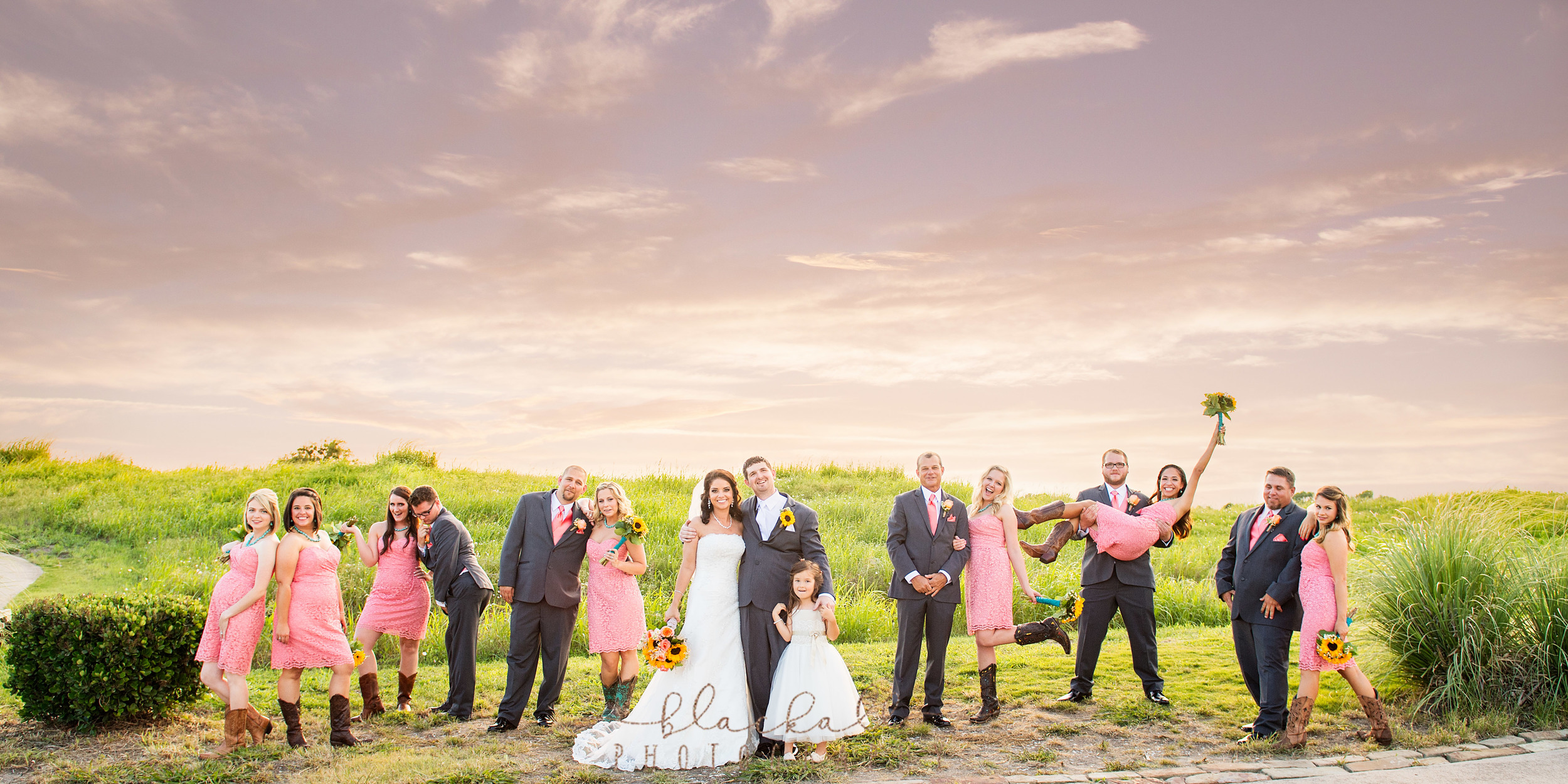 Christie & Bryan and their wonderful wedding party at the Tribute Golf Club