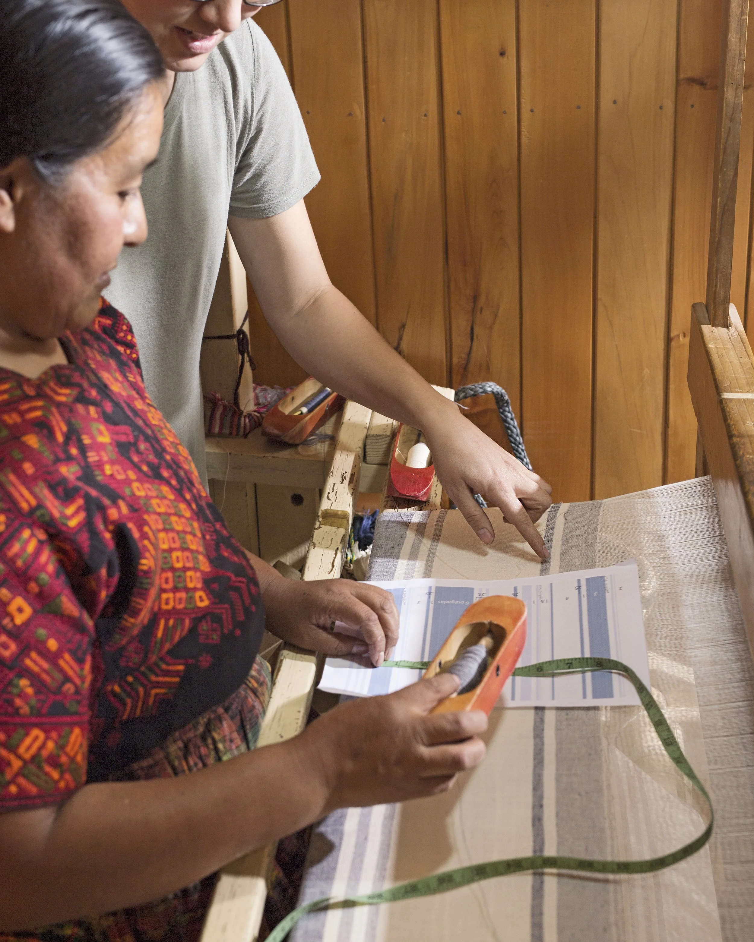 Custom woven textiles in Guatemala
