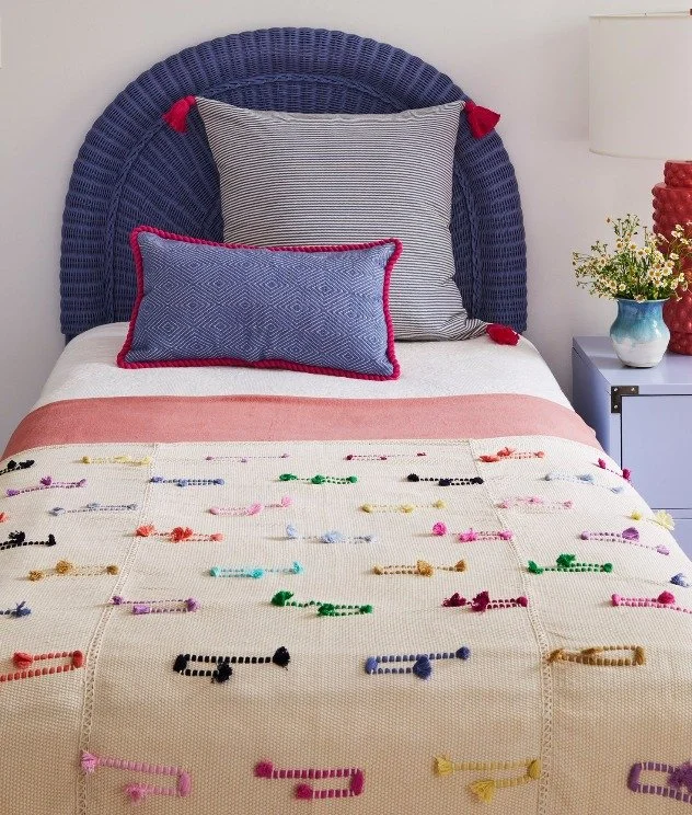 Backstrap Woven Pillow Cases and Floorloom Woven Throw by RB Curated