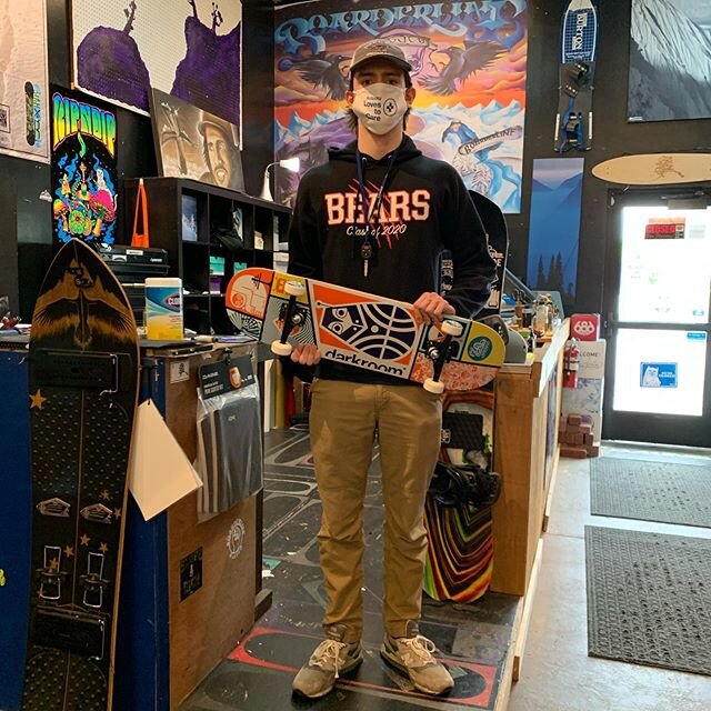 Shout out to @william_smoker with the new @drkrminc (DarkRoom) skateboard complete!  William picked out a killer set up with some @kruxtrucks , @spitfirewheels , @bronsonspeedco bearings and some @mobgrip .  That&rsquo;s gona he a fun set up for sure