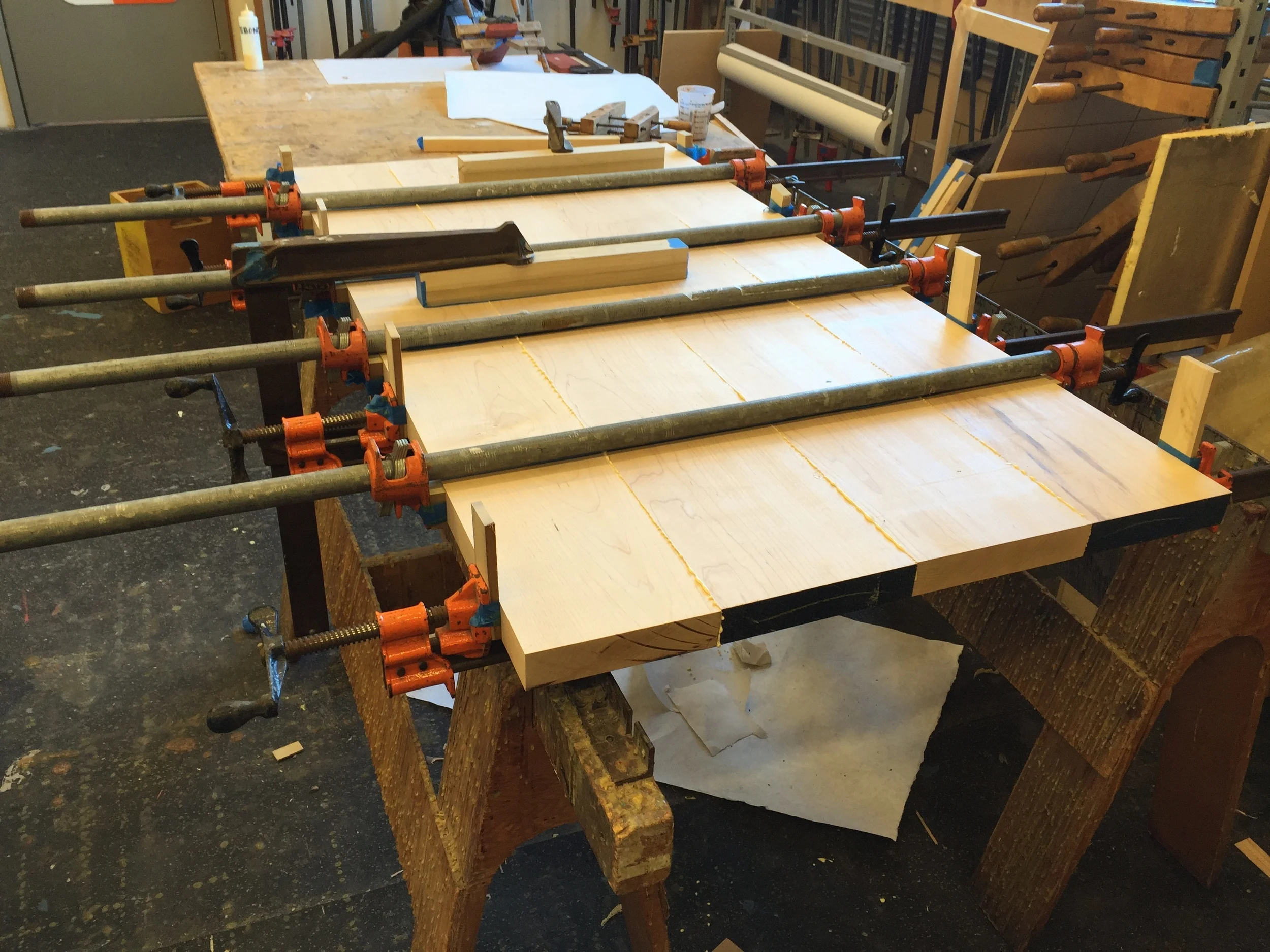  The table top is maple. 