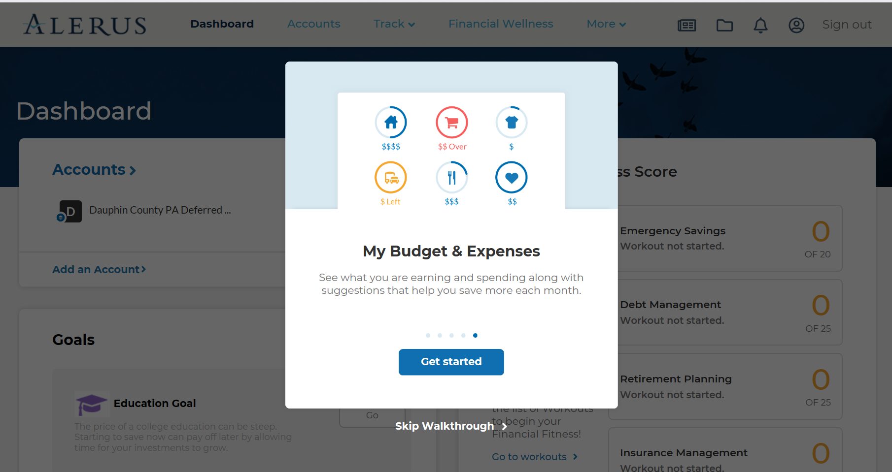My Alerus New Dashboard — Dauphin County, PA Deferred Compensation Plan