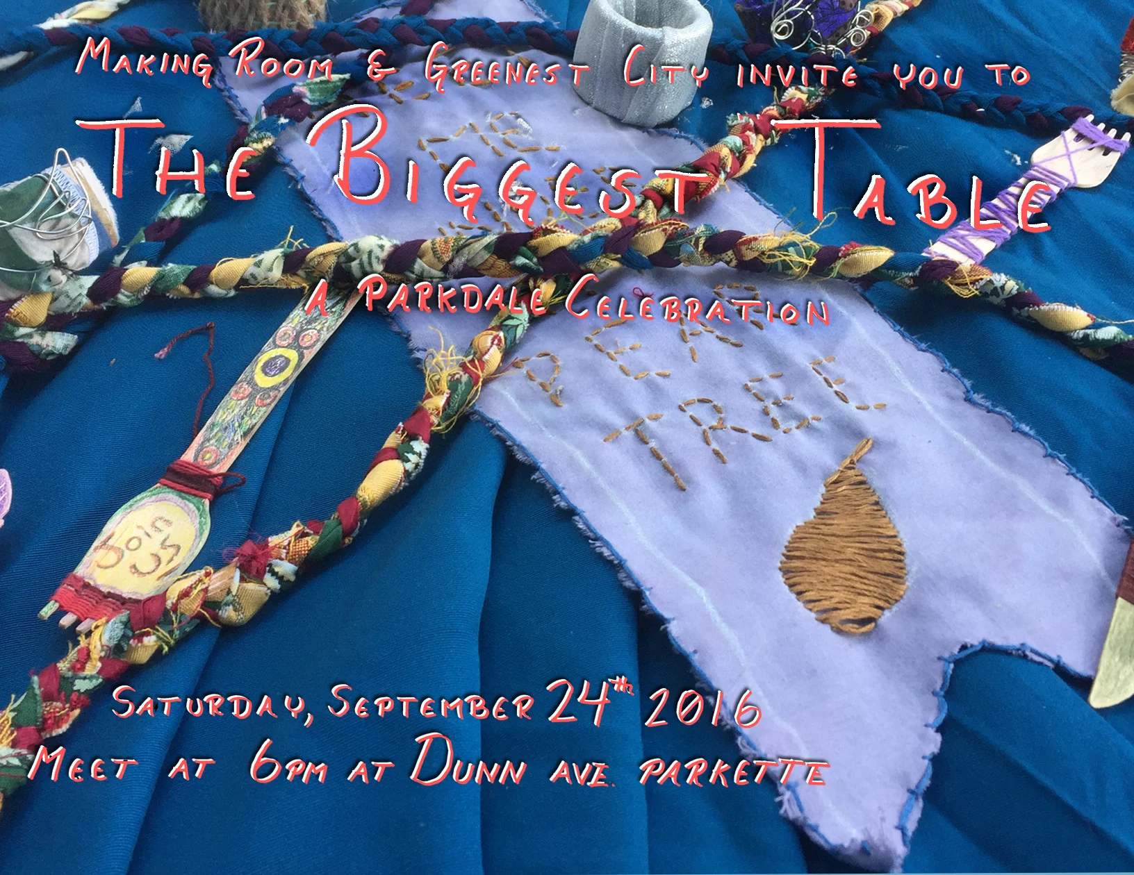 Help Making Room Community Arts prepare for the celebration! They will meet every Wednesday leading up to the event from 3-6pm in Masaryk Park, under the pear tree.