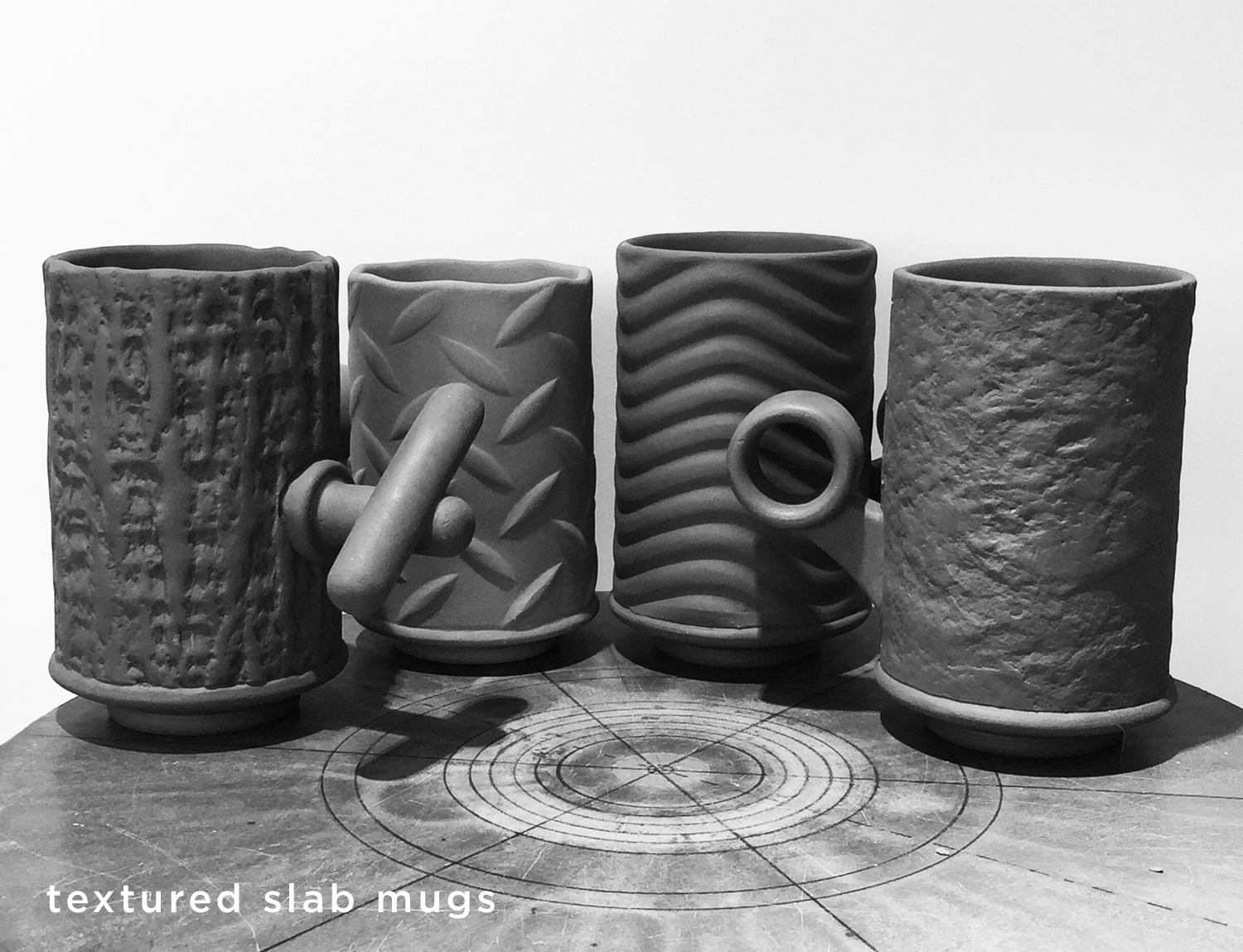 texture slab mugs