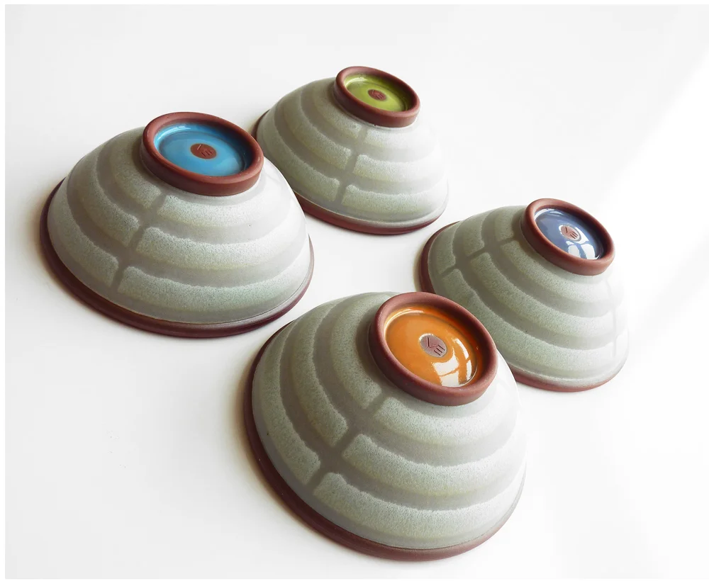 Broken stripe bowls