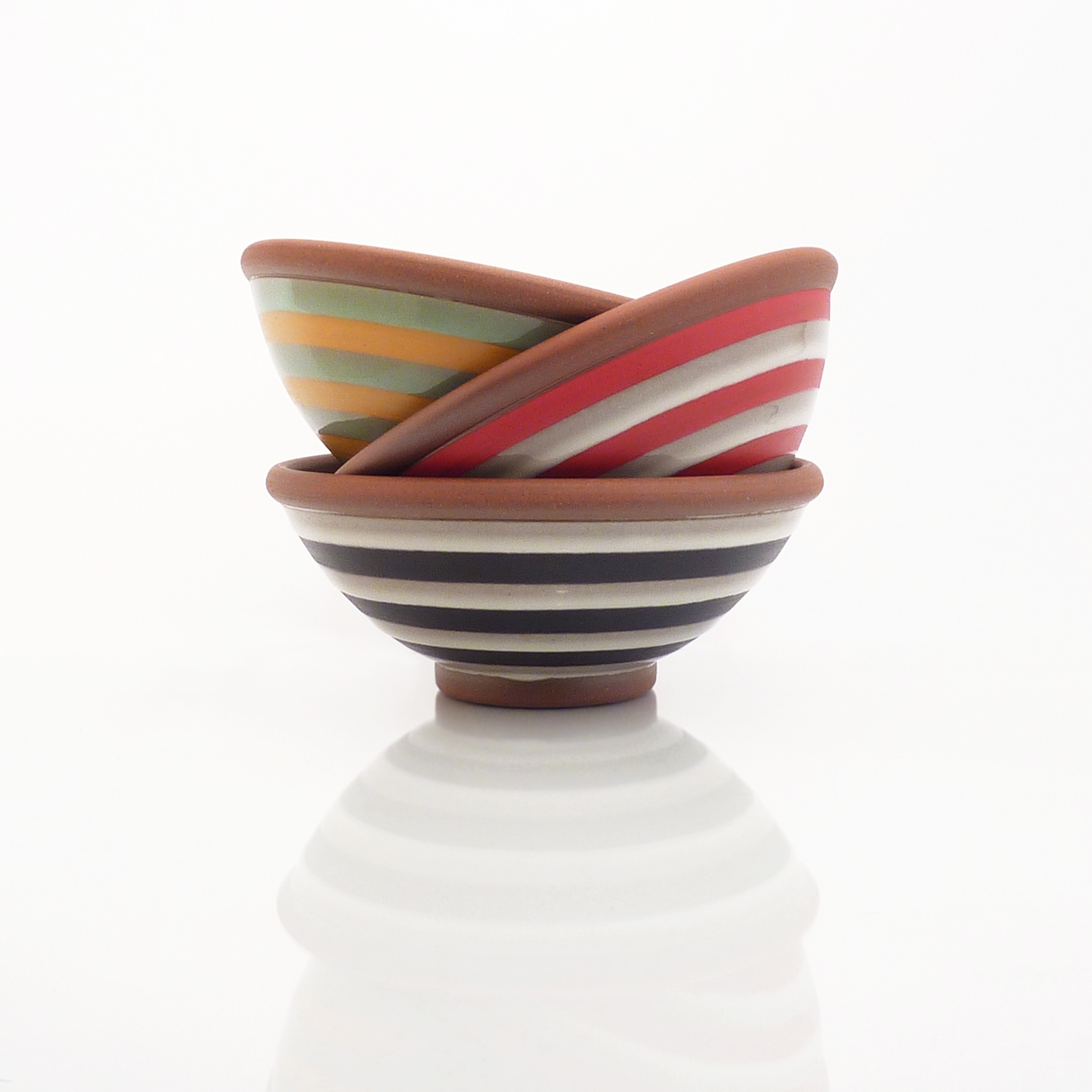 Soup / cereal bowls : continuous stripes