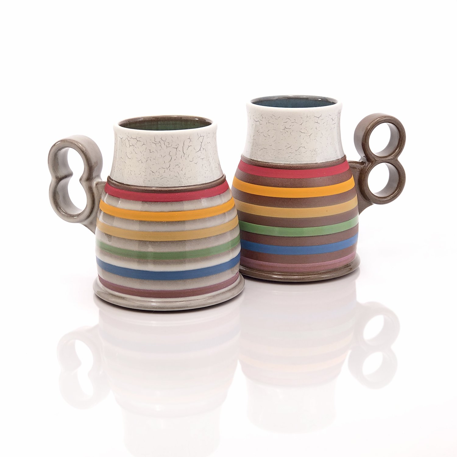 Rainbow Beakers. White & "Raw"