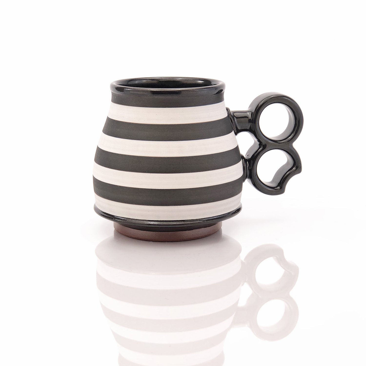 Black & white striped mug