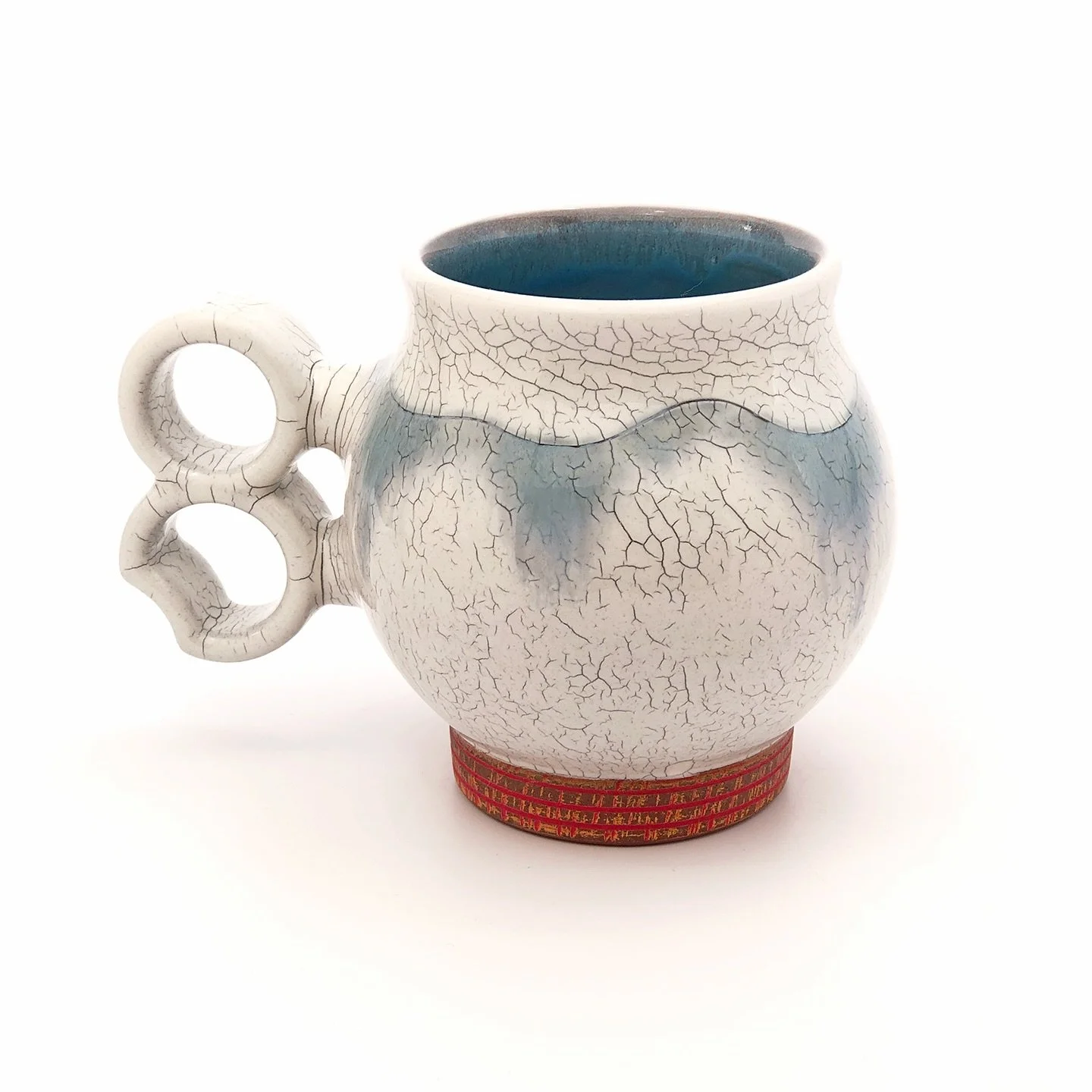 Round Crackle &ldquo;Seeper&rdquo; 💧 available in the shop #mugshotmonday 
.
.
.
#mug #mugshot #pottery #crackle #glaze