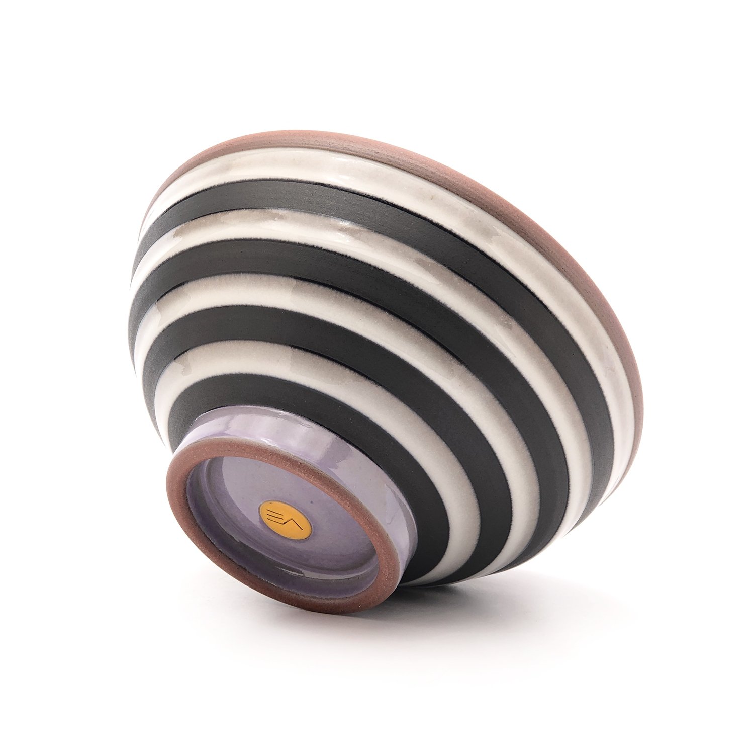 26 oz. Soup/cereal bowl. Black, white and violet