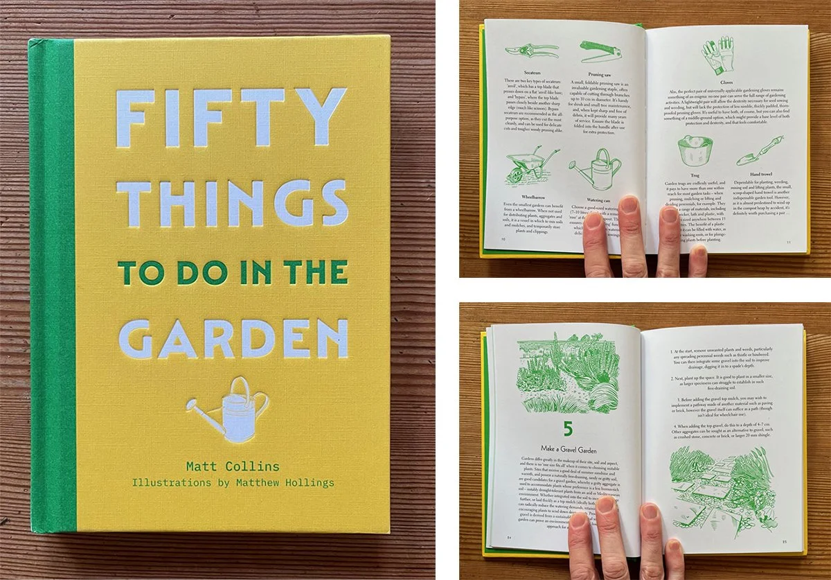 Sample pages from the book 'Fifty Things to do in the Garden'.