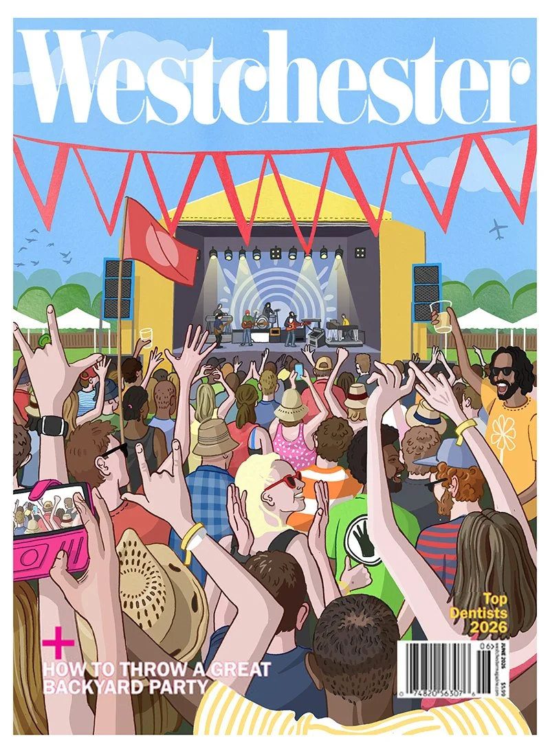 Hand drawn Festival Illustration for the cover of Westchester Magazine.