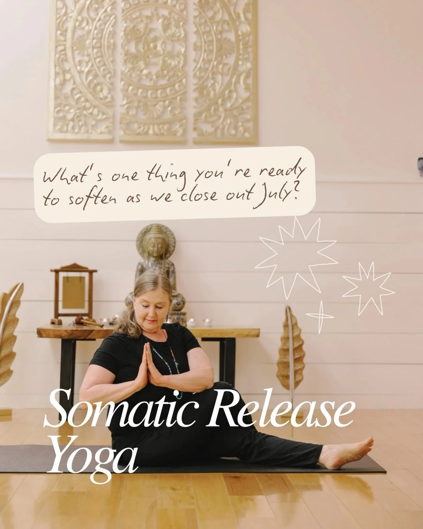 As July softens into August, we&rsquo;re practicing release-in the body, in the breath, in the stories we&rsquo;ve been holding. Join @a_whispering_dove317 this week for Somatic Release Yoga and let your nervous system exhale. Tuesday evenings at 6 P