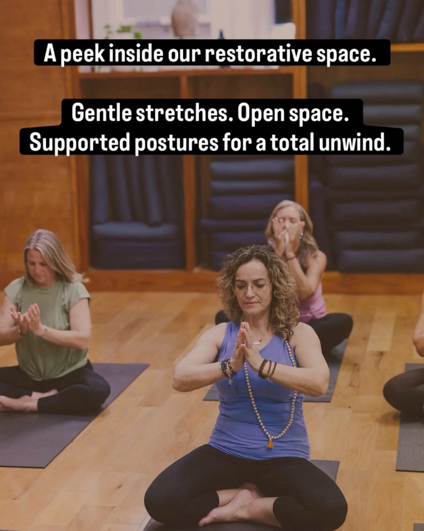 Your Thursday evening reset is calling. Restorative Unwind with Oli. Thursday July 30th @ 5:30 PM. Tap link in bio to book your spot!