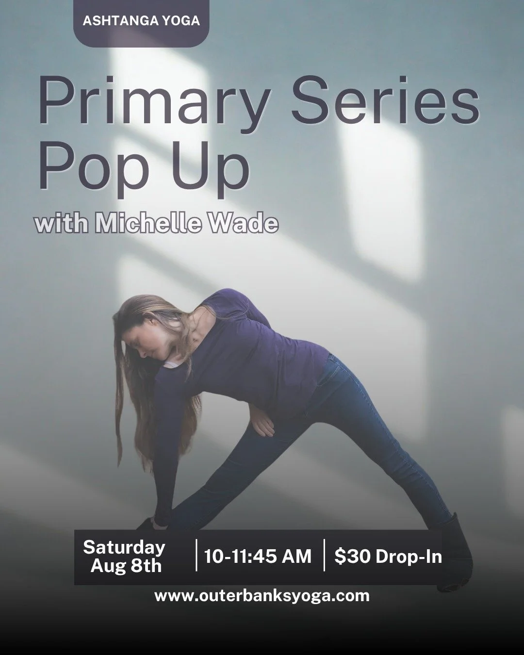 Unroll your mat and dive deep into your practice! 🧘✨

Join @michellewadeyoga for a special Ashtanga Primary Series Pop-Up. Build strength, increase flexibility, and deepen your breath-to-movement connection.

✨ When: Saturday, Aug 8th | 10:00 AM &nd