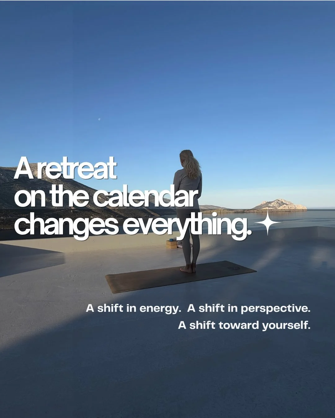 A retreat on the calendar changes everything. The way you breathe, the way you move through your days, the way you connect with what matters most. And in 2027, you&rsquo;re invited into two landscapes that shape transformation in completely different