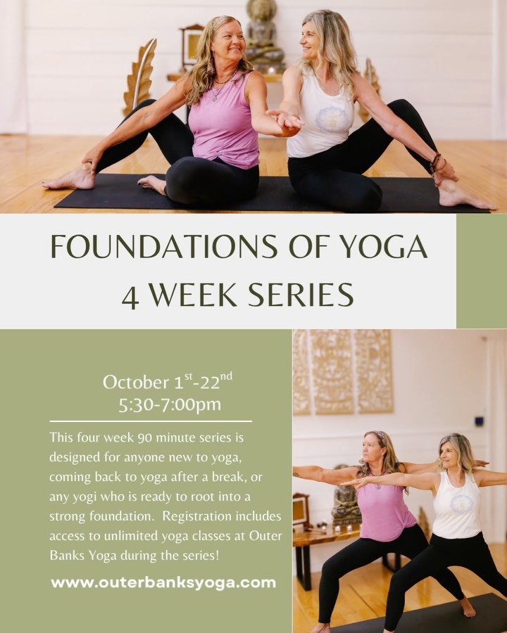 Calling all beginner yogis, long lost (we all take breaks!) yogis, and anyone looking to root into the foundations of yoga for the next four weeks🔊✨🙏

Fall is the perfect time to slow down and tune inwards. Over the course of (4) 90 minute sessions