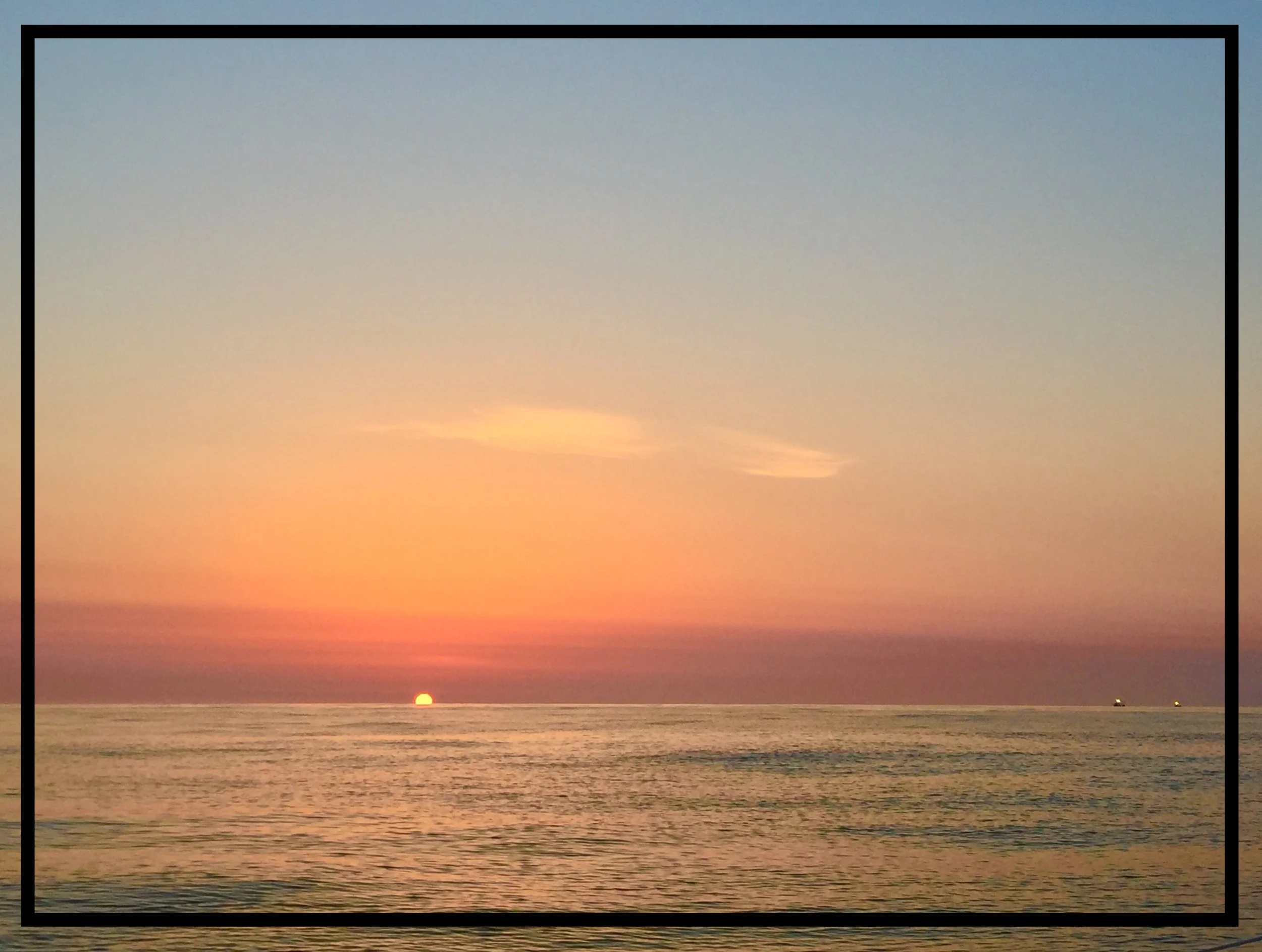 Sunset off the coast of Northern California.