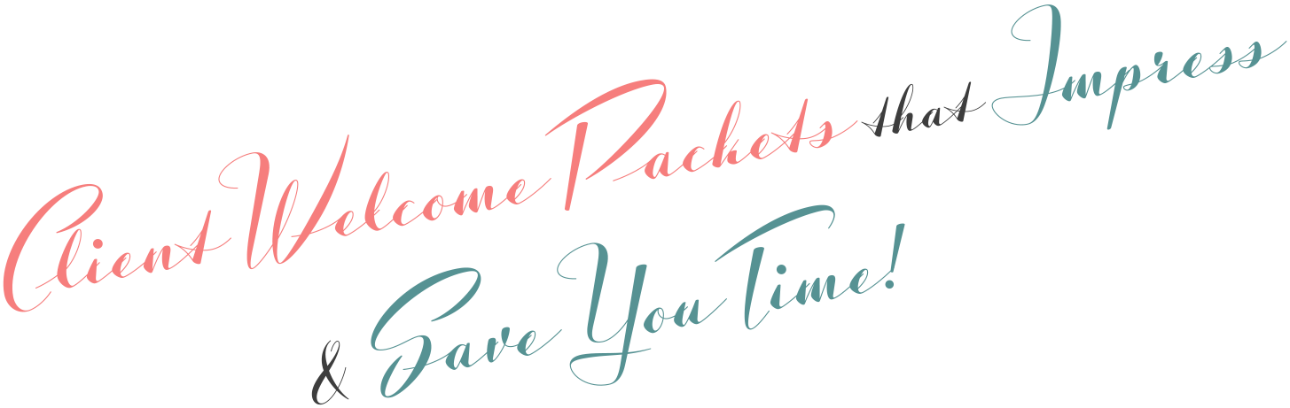 Interior design client welcome packet template kit