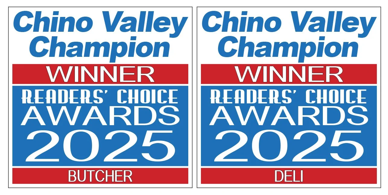 Chino Valley Champion Winners in Butcher and Deli category for Reader's Choice Awards 2025.