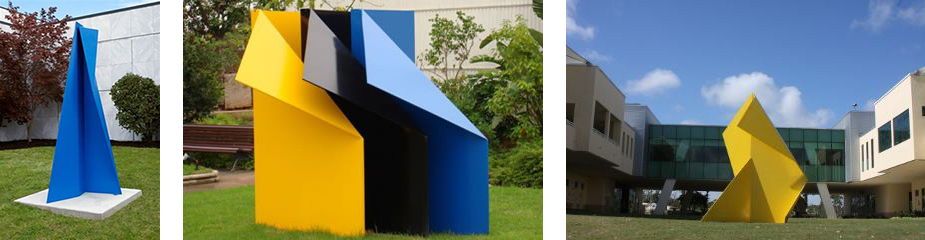 Image credits (left to right): Majestad II , 2004-2005, Castellani Art Museum of Niagara University, New York, Tres Colores , 2007, Mallorca, Spain, Majestad III , 2009, The Pineschool, Hobe, Florida. 